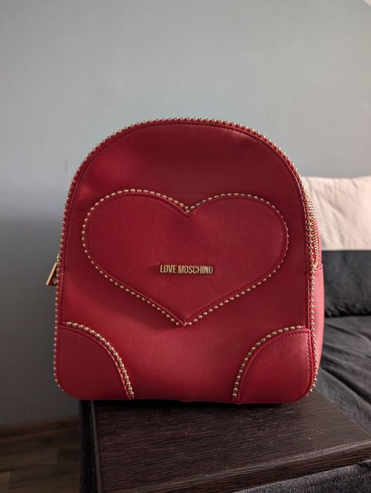 Червена раница Moschino