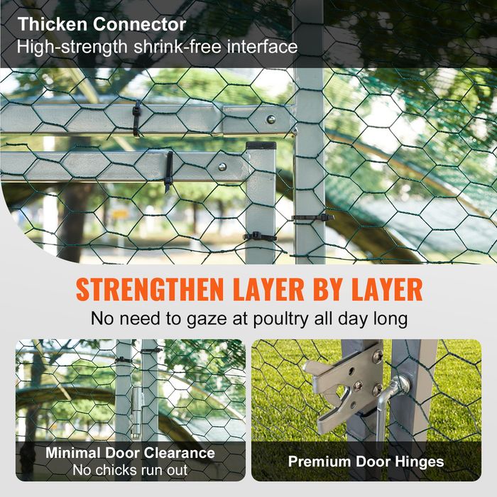 Custi de Gaini Metalice,4x3x2m,cu Acoperis si Plasa Protectie