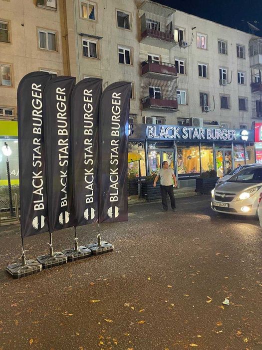 Флаг Bayroq BAYROQ.UZ Parus bayroq Флаг парус баннер реклама