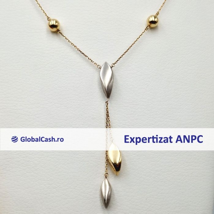 Lant cu pandantiv din aur de 14k, 9.15g | GlobalCash.ro #MI100118