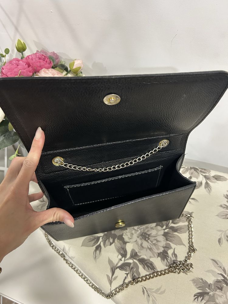 Чанта YSL черна еко кожа