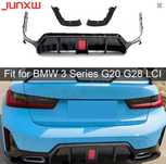 Дифузер за броня с LED светлини за BMW 3 Series G20 G28 LCI 2023+