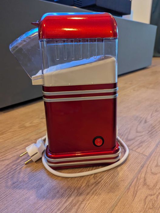 Aparat Popcorn Ariete 2954, 1100 W, 60 gr, design retro, Rosu