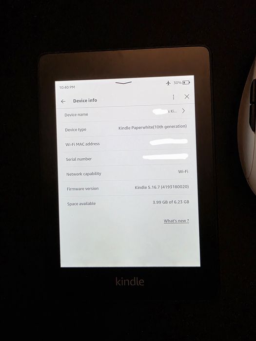 Amazon Kindle Paperwhite 10th gen ebook reader