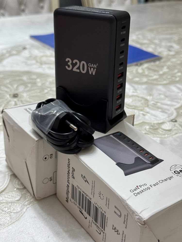 Зарядное устройство Essager 320 Вт GaN, 8 портов