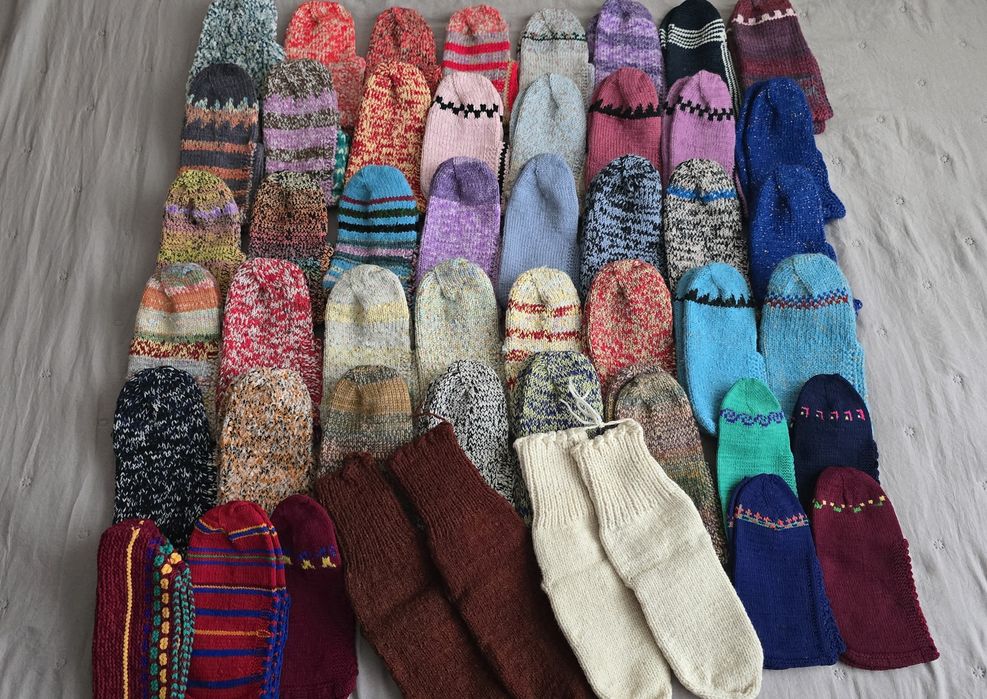 Ръчно плетени нови терлици