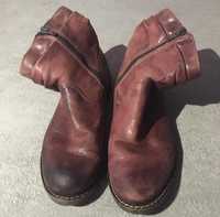 Pantofi din piele rosie 5th Avenue, YKK, pentru femei/dame, marimea 38