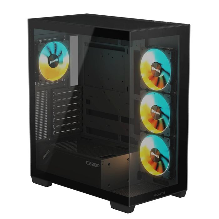 C500 panoramic stealth, mid-tower, atx, negru