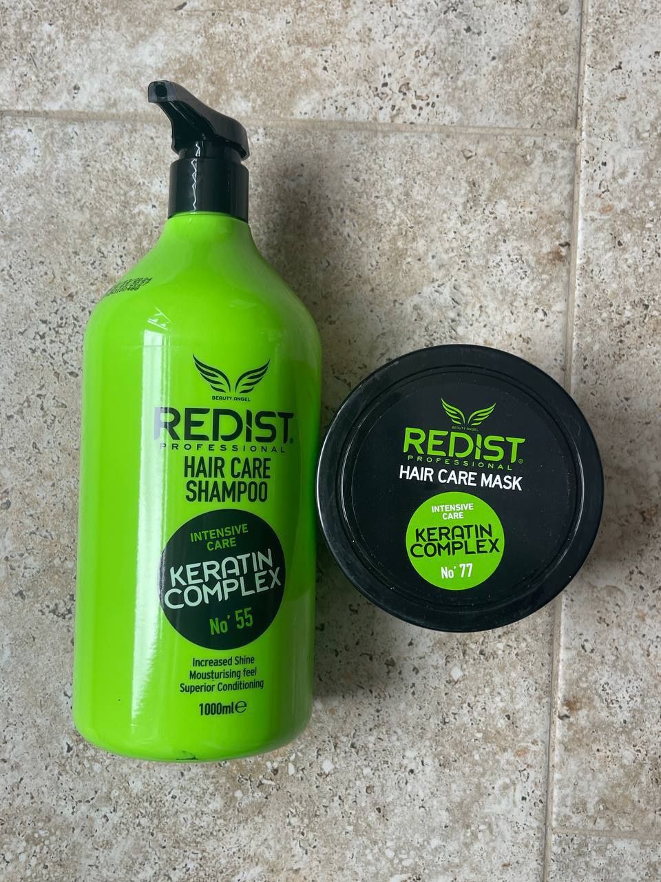 Set șampon +mască rezist , șamponul 1 L ,mască 500 Redist 

Maro argan