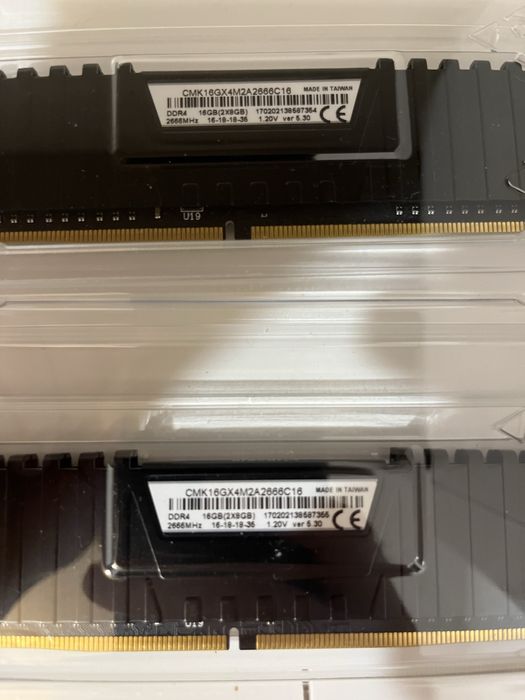 Corsair Vengence 16gb DDR4 dual channel 2660Mhz
