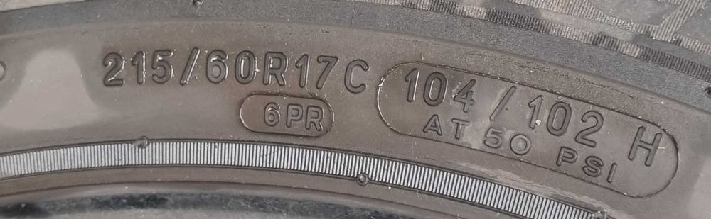 Set Anvelope M+S Michelin 215/60 R17C