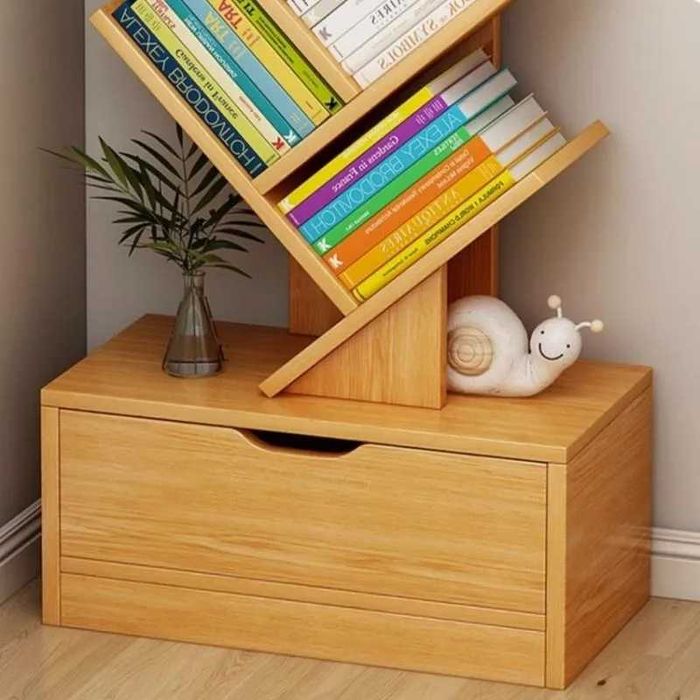 Книжная полка, напольный книжный шкаф в стиле ретро