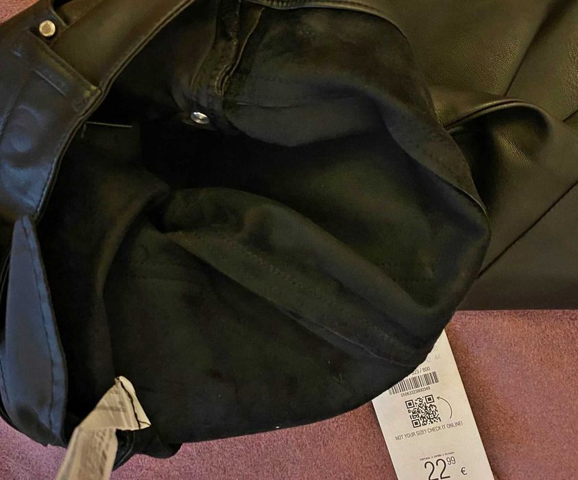 Pantaloni skinny imitatie piele Bershka Premium