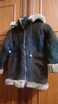 Детская замшевая куртка зимняя на 6-7 лет (для мальчика)