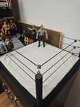 Ring WWE/AEW pentru figurine (lemn/metal)