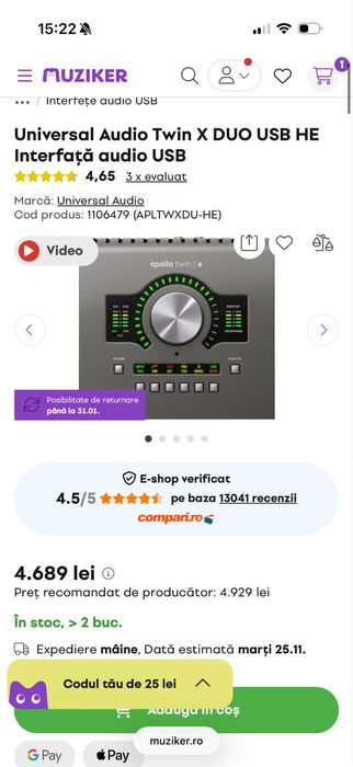 Uad apollo twin x thunderbolt
