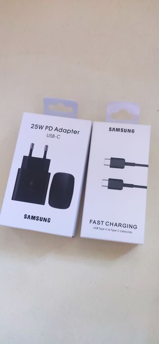 Зарядно Самсунг 25/45w Travel pack + Самсунг кабел type C