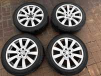 Vand jante + cauciucuri vara 19” Mercedes originale, in doua latimi.