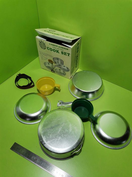 Set de gătit din aluminiu pentru camping, pescuit, vânătoare, drumeții