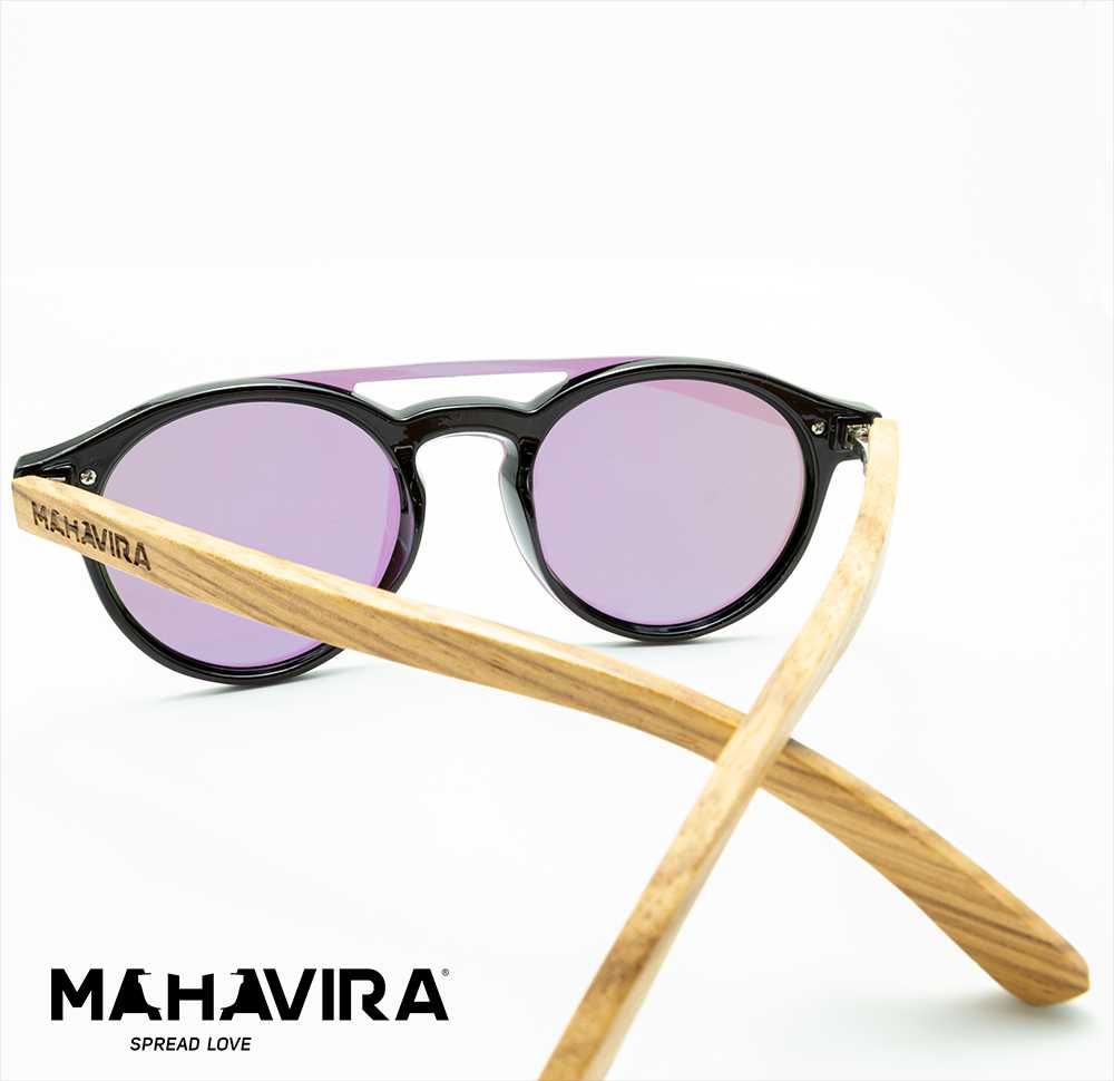 Ochelari de soare cameleon cu ramă din lemn Mahavira Eyewear