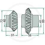Pinion cositoare pottinger/deutz fahr KM 20, 22