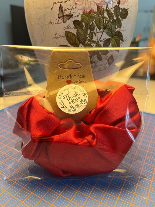 Elastice de păr satin culoarea roșie