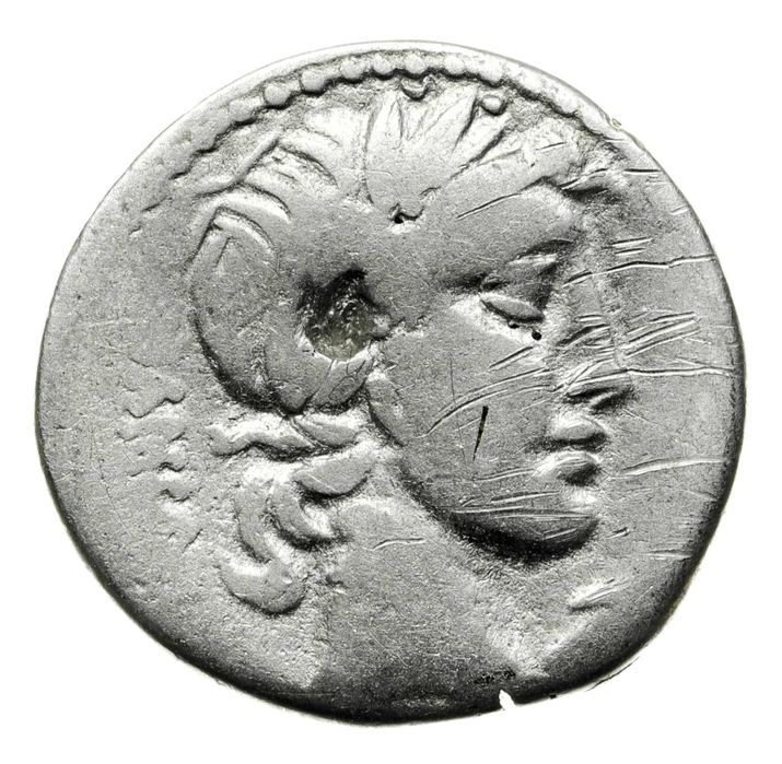 Denar antic Republica Romana C. Vibius C. f. Pansa, c. 90 î.Hr, argint