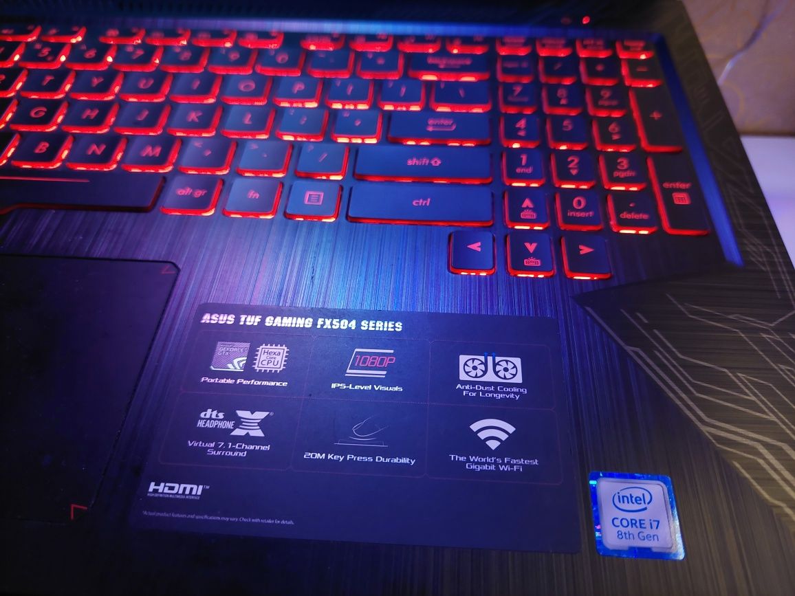 Laptop Asus TUF Strix FX504 i7 gen8 Gaming cu video 1060 de 6GB