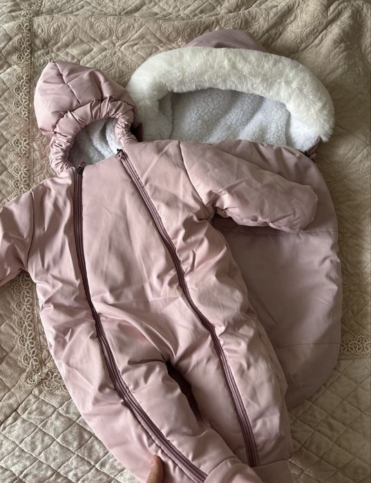 Детский зимний конверт и комбез на выписку
