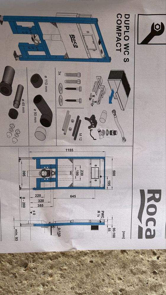Структура Roca Duplo WC S Compact