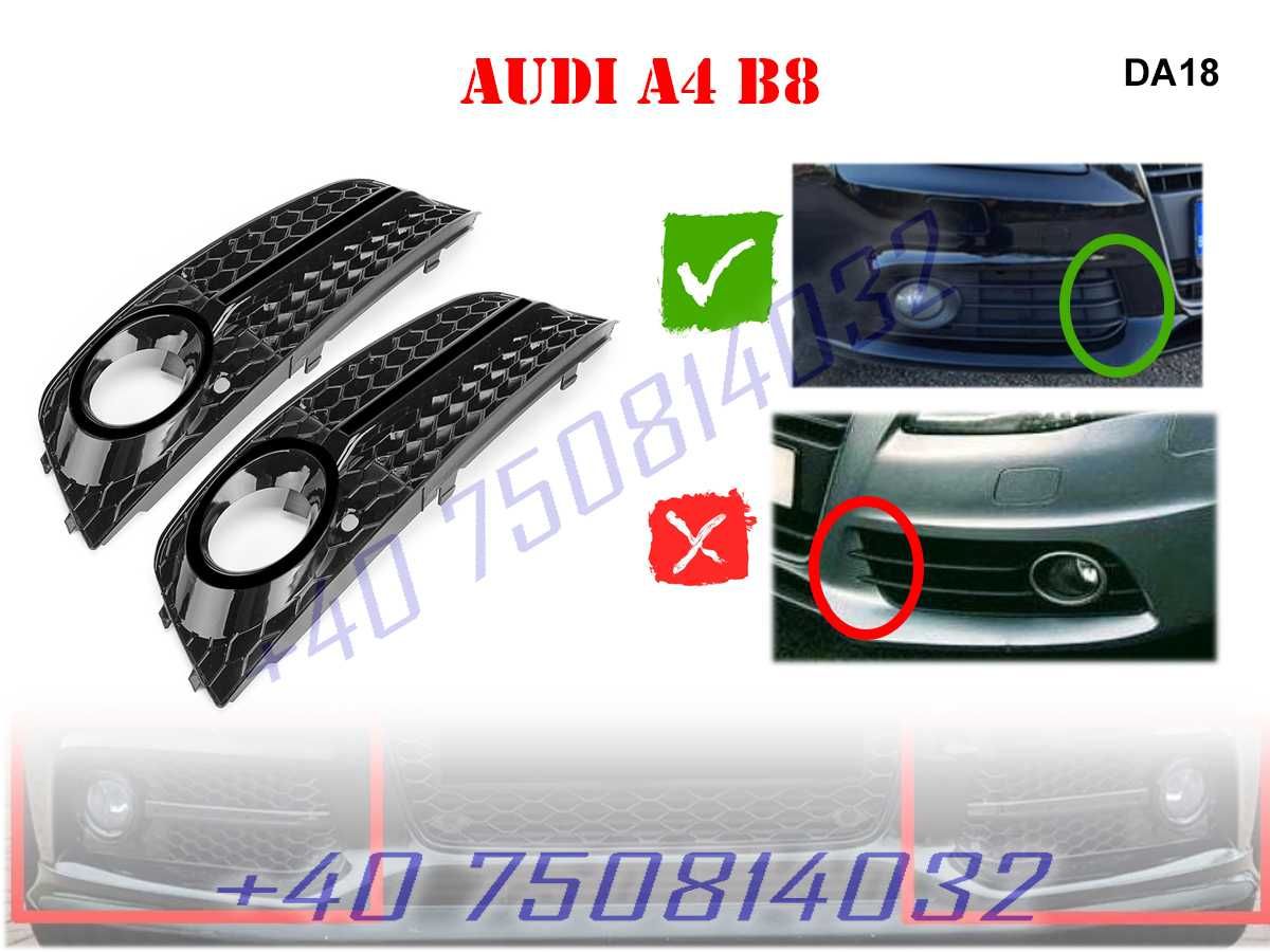 Bara Fata Grila Faruri Proiectoare Halogen Tuning AUDI A4 B8 grila