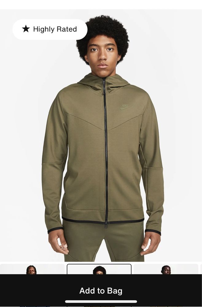 Оригинал толстовка Найк tech fleece