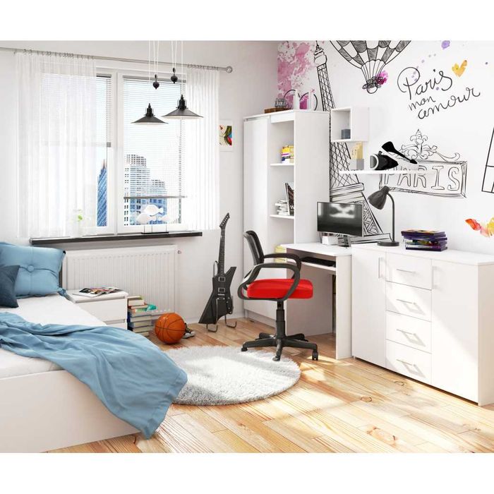 Birou calculator alb 68 cm