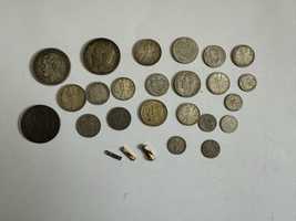 3x Moneda argint 5 lei 1881 + altele