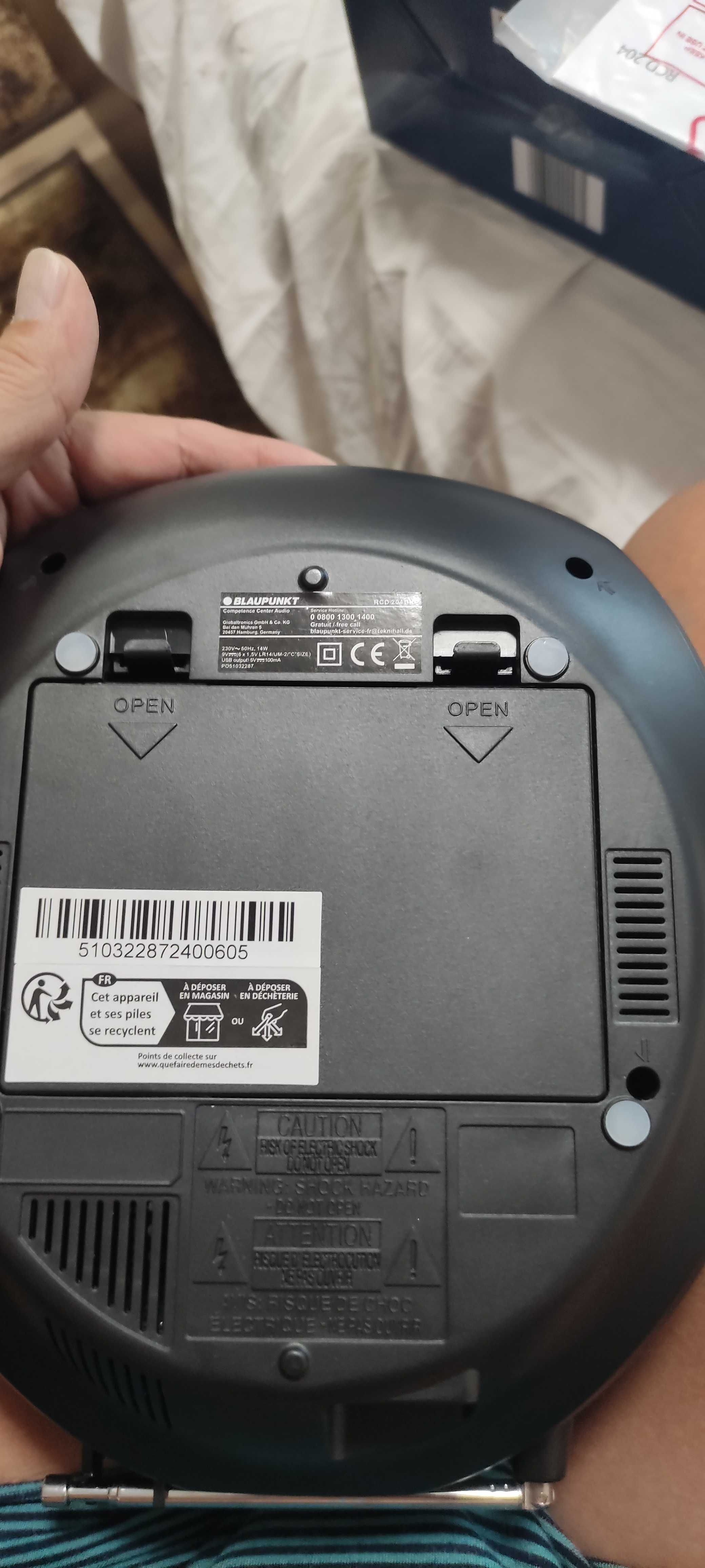CD Радио BLAUPUNKT  RCD 204 BK Бумбокс