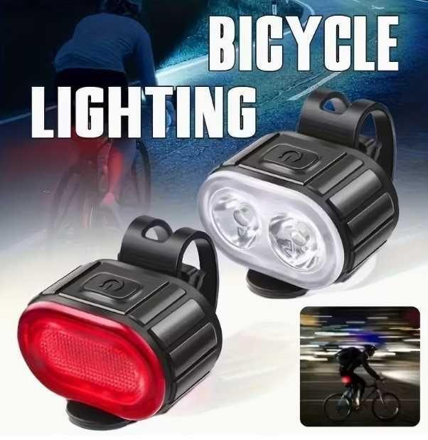 Комплект LED светлини за колело с USB зареждане