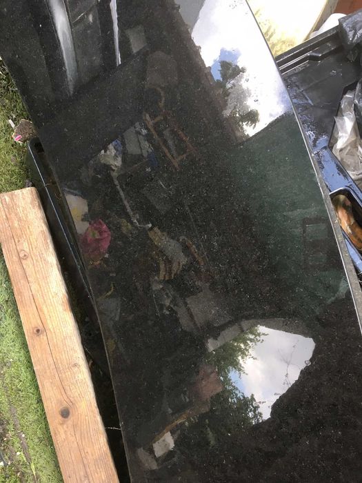 Blat granit negru pe curb pentru masa, bar, foisor gradina, casa