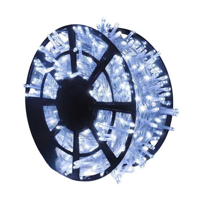 НОВО коледни лампички външна украса  50м 500 диода много гъсти ФЛАШ