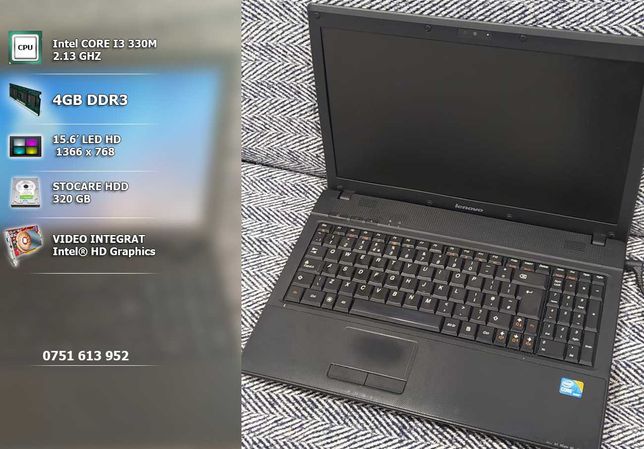 Laptop Lenovo IdeaPad G560 i3 330M, 320GB HDD, 4GB DDR3, 15.6 LED