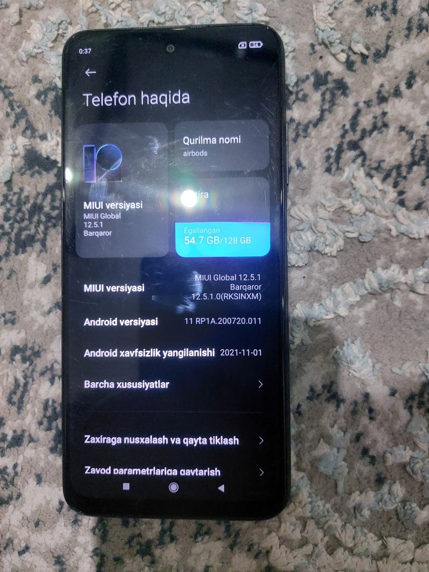 Redmi note 10 T va Redmi note 8 T sotilad