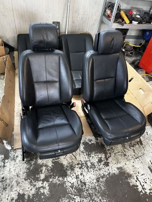 scaune interior piele neagră ventilație in Scune spate încălzire fata spate mercedes S class W221 s500 s320cdi s350