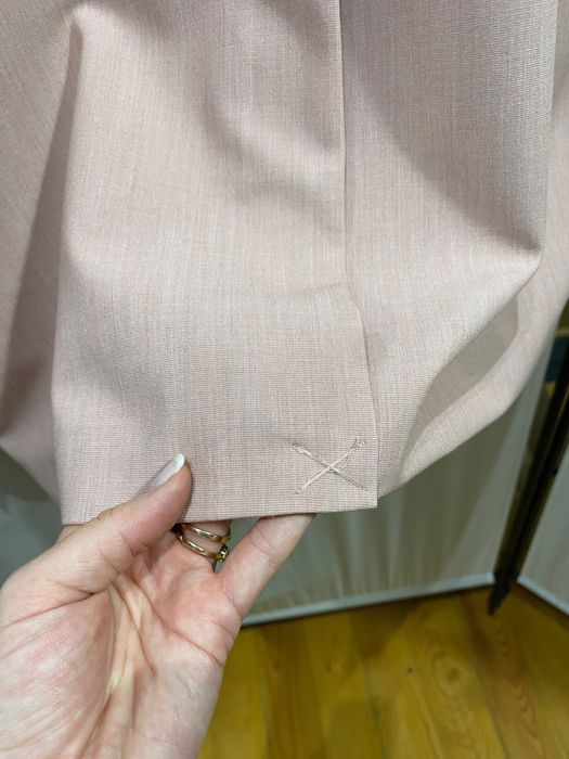 Оувърсайз сако с мъжка кройка Zara в бледо розов цвят