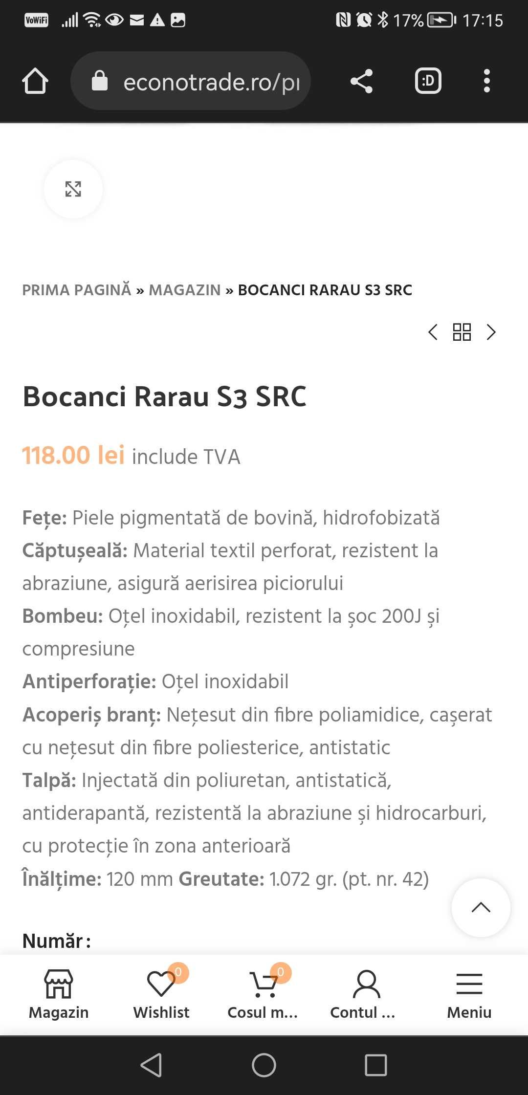 Bocanci lucru noi Rarau S3 SRC