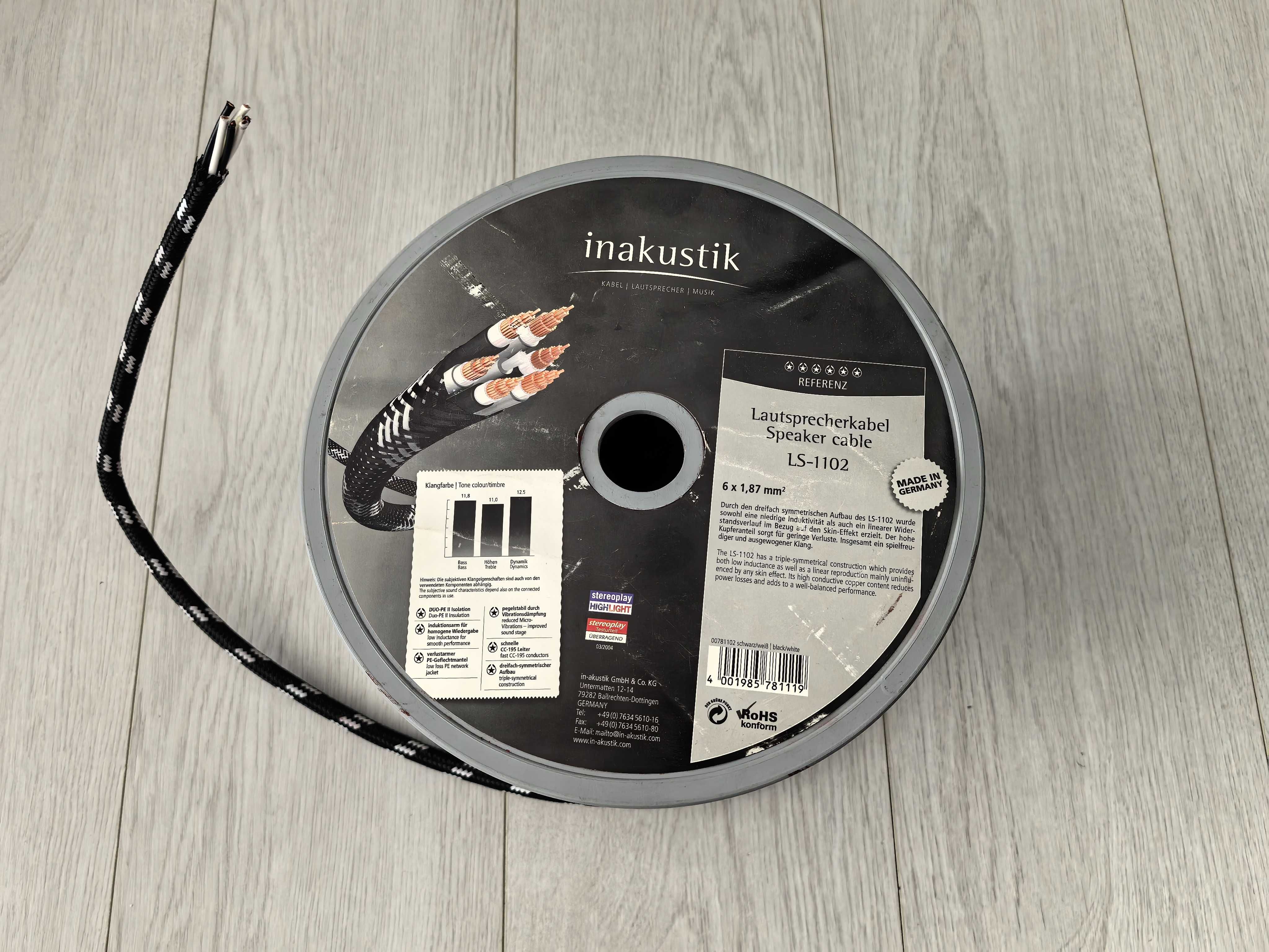 Cablu boxe Inakustik Referenz LS-1102 – 9,3m, high-end