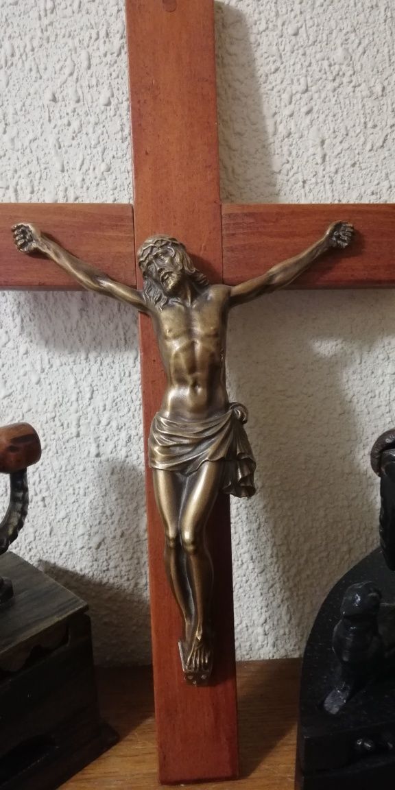 Pentru colectionari, crucifix, fier calcat cu aburi, scrumiera bronz