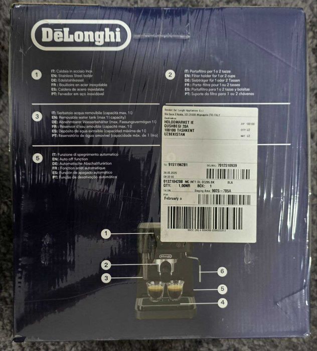 Кофемашина DeLonghi EC 235 BK