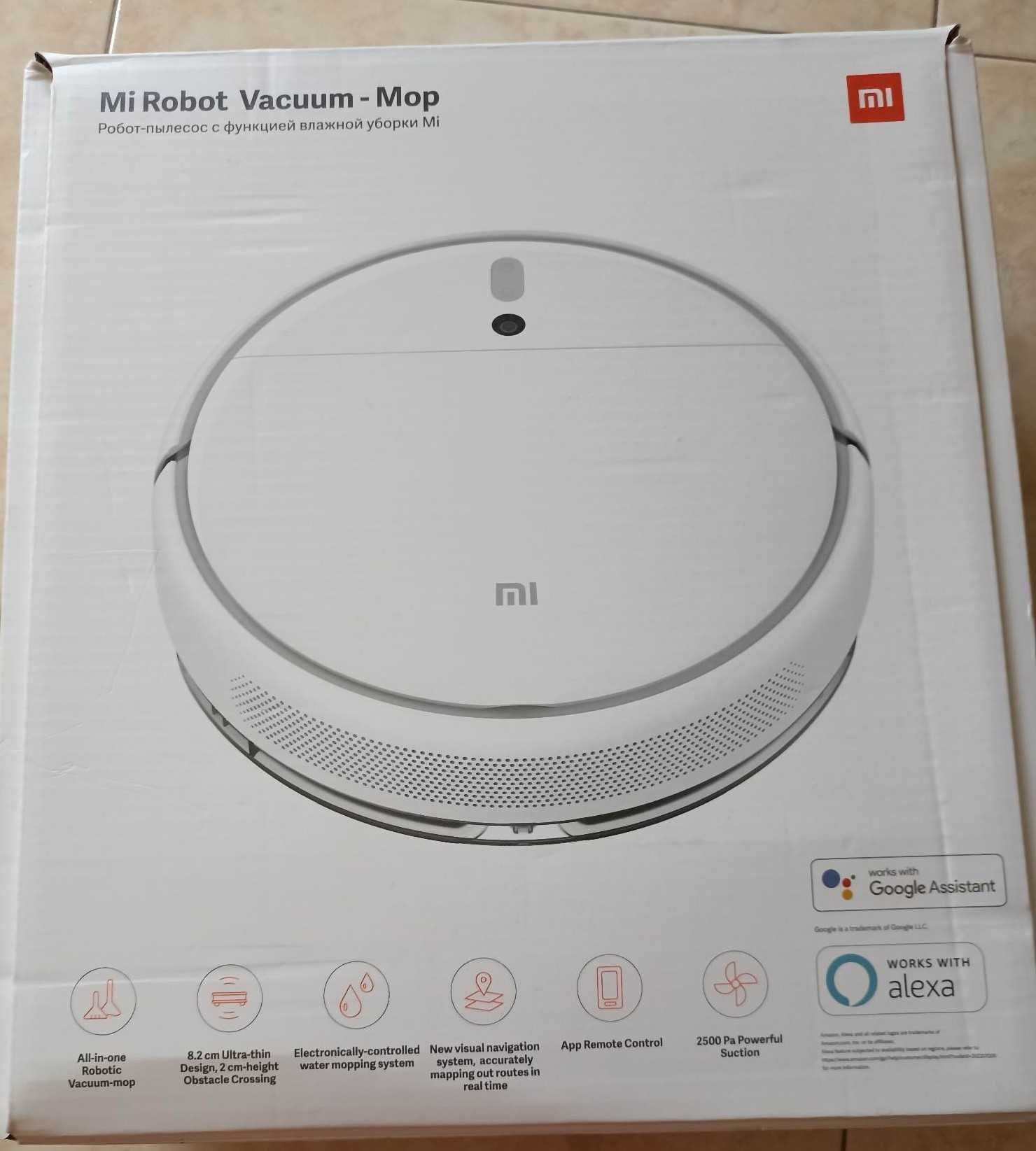 Робот прахосмукачка Xiaomi Mi Robot Vacuum Mop Cleaner, 0.6 л, WI-FI