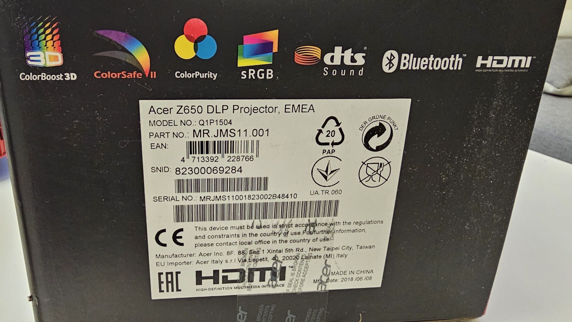 Proiector gaming Acer Predator Z650 FHD 16ms
