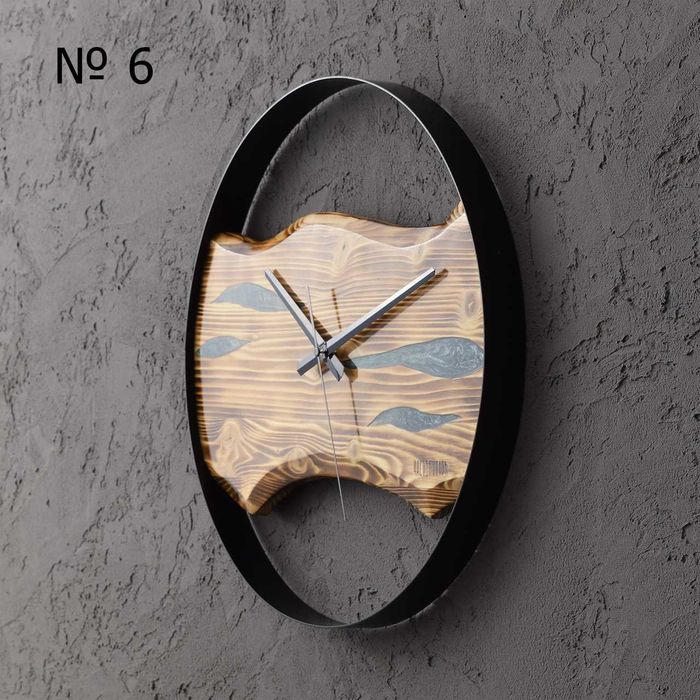 Ръчна изработка Дървен стенен часовник със смола - уникален подарък