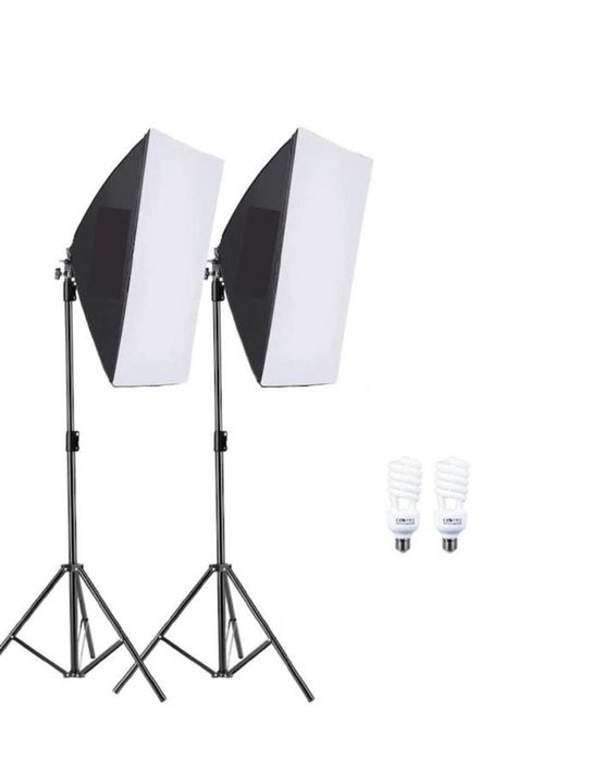 2 softbox uri (cu sau fara becuri)